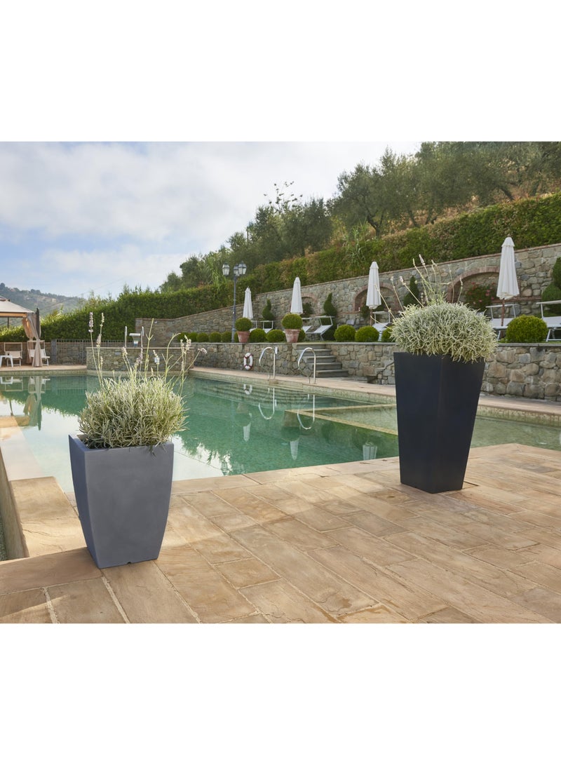 أيدل إناء زرع كبير طوله 36x36x50 سم – وعاء زينة حديث للج indoors والخارج – وعاء زهري خفيف الوزن ومتين للنباتات والأشجار - صنع في إيطاليا - بواسطة إيدل - Image 5