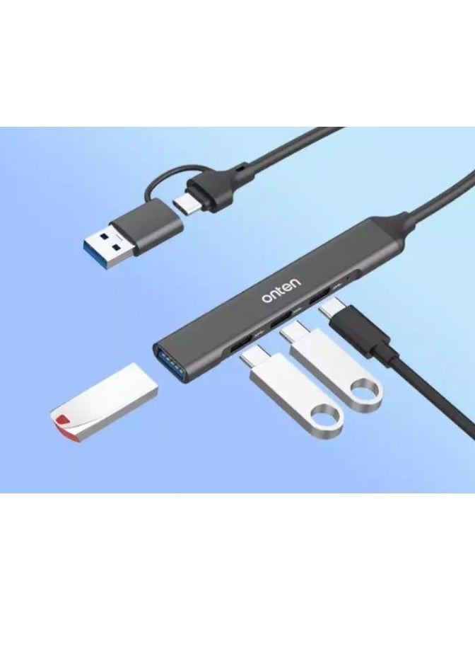 أونتن موزع ذكي 4 في 2 من أونتن otn-uca9703s  بمنفذ يو إس بي من النوع سي  و3 منافذ يوإس بي 3.0 -  يدعم OTG  - Image 4