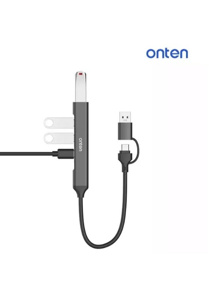 أونتن موزع ذكي 4 في 2 من أونتن otn-uca9703s  بمنفذ يو إس بي من النوع سي  و3 منافذ يوإس بي 3.0 -  يدعم OTG  - Image 1