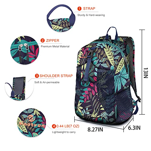 sinotron 22L Lightweight Packable Hiking Backpack Small Hiking Backpack Day Pack for Women Men Travel Camping Vacation leaf - Image 3