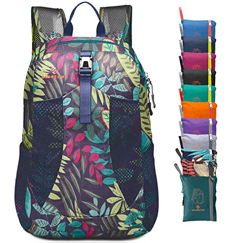 sinotron 22L Lightweight Packable Hiking Backpack Small Hiking Backpack Day Pack for Women Men Travel Camping Vacation leaf - Image 1