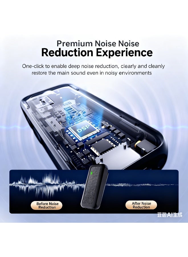 Lossless Audio Lapel Microphone - Noise Cancelling, Professional for Interviews & Outdoor Use - Image 3