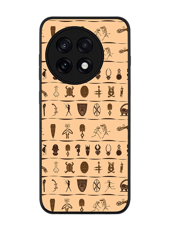 Stylizedd For OnePlus 13R / Ace 5 Pro Case,Slim fit Camera Protection, Shockproof Thin Phone cover  - Tribal Hieroglyphics