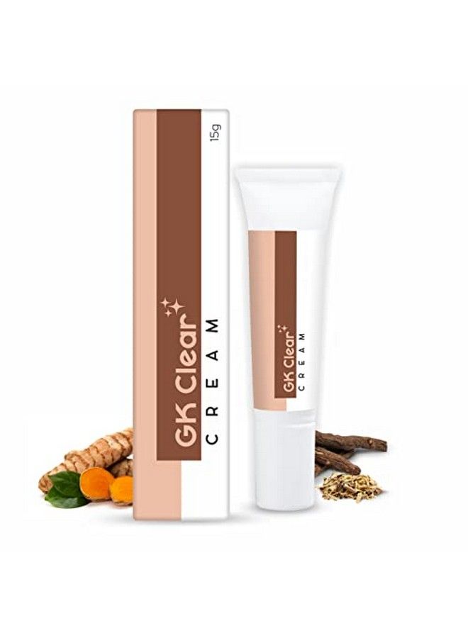 Gk Clear Skin Lightening Brightening Cream With Kojic Acid Glycolic Acid Allantoin & Vitamin E All Skin Helps With Melasma Hyperpigmentation Dark Spotfights Uv Sun Damage 15G(Pack Of 1) - Image 1