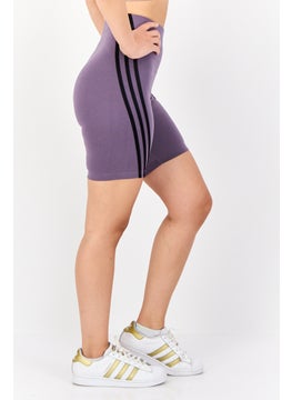 Adidas Women Sportswear Fit Cycling Shorts, Purple  - Image 3