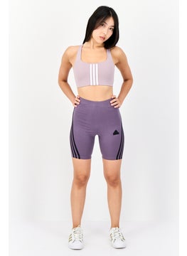 Adidas Women Sportswear Fit Cycling Shorts, Purple  - Image 4