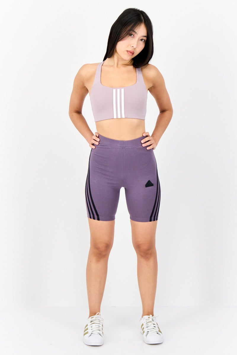 Adidas Women Sportswear Fit Cycling Shorts, Purple  - Image 4