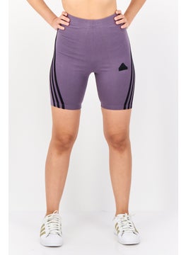 Adidas Women Sportswear Fit Cycling Shorts, Purple  - Image 1