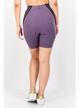 Adidas Women Sportswear Fit Cycling Shorts, Purple  - Image 2