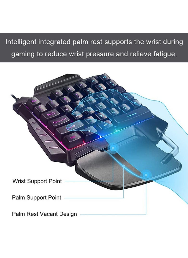 K-Snake - G92 One-handed Gaming Membrane keyboard Ergonomic Keypad for Laptop Desktop PC Computer - Image 1