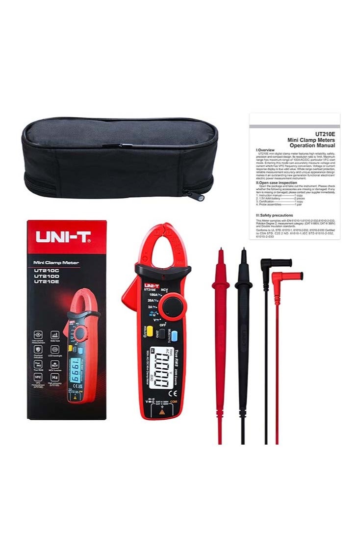 UniT UNI-T UT210e Digital Clamp Meter AC DC Amp Meter Clamp Multimeter True RMS 2000 Counts Voltmeter Continuity Tester Capacitor HVAC Tool Multi Tester - Image 5