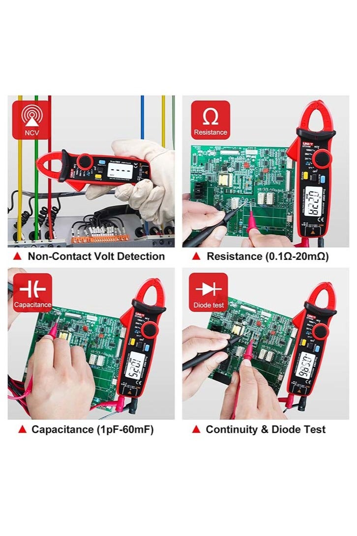 UniT UNI-T UT210e Digital Clamp Meter AC DC Amp Meter Clamp Multimeter True RMS 2000 Counts Voltmeter Continuity Tester Capacitor HVAC Tool Multi Tester - Image 3