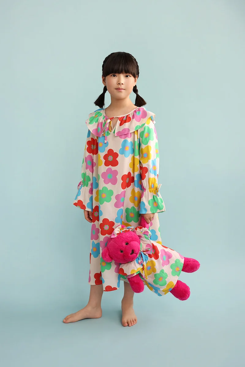 Luna Mia 'Alessia' Nightdress Set With Matching Teddy Bear