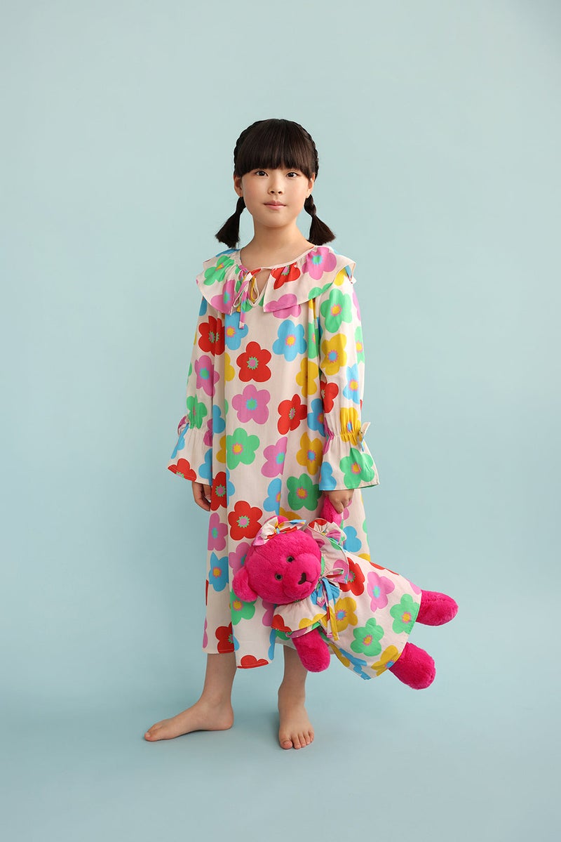 Luna Mia 'Alessia' Nightdress Set With Matching Teddy Bear - Image 1