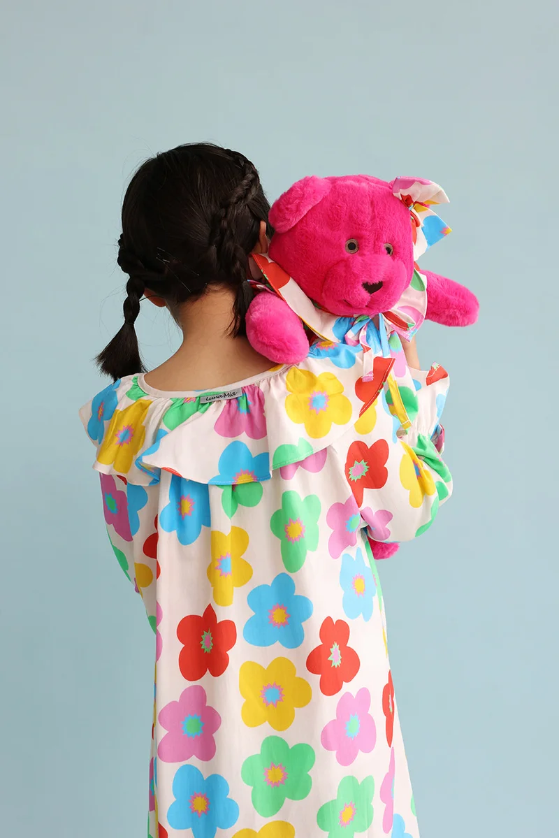 Luna Mia 'Alessia' Nightdress Set With Matching Teddy Bear