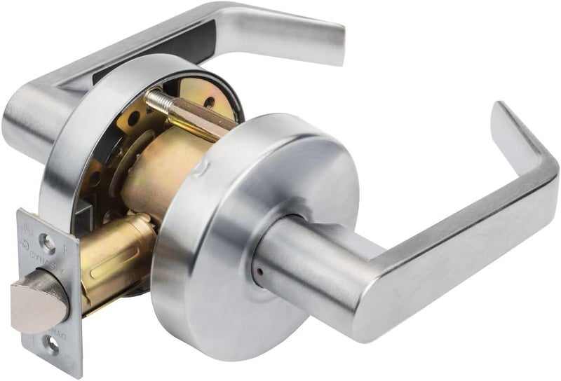 Dynasty Hardware AUG-30-26D Grade 2 Commercial Duty Passage Lever, ADA, Satin Chrome Finish - Image 1