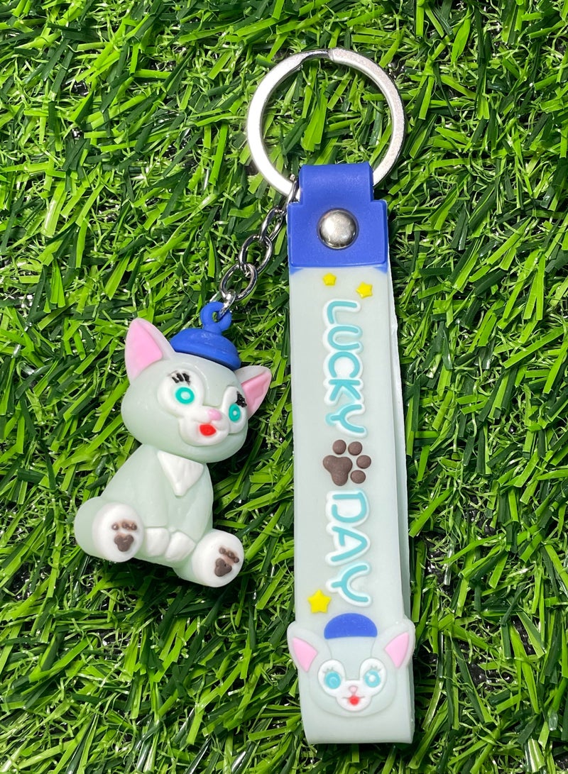 Generic Distinctive cartoon keychain stylish accessory cat character keychain with ribbon that fits with car keys wallet and bag beautiful creative gift - Image 2