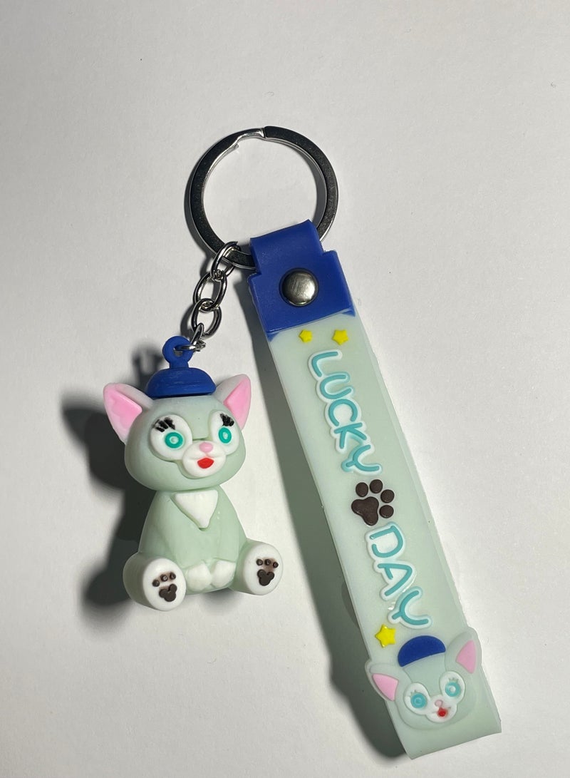 Generic Distinctive cartoon keychain stylish accessory cat character keychain with ribbon that fits with car keys wallet and bag beautiful creative gift - Image 3