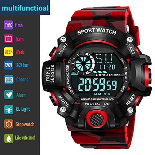 REDUX Digital Digital Watch Shockproof Multi-Functional Automatic 5 Color Army Strap Waterproof Digital Sports Watch for Men's Kids Watch for Boys Watch for Men - Image 2