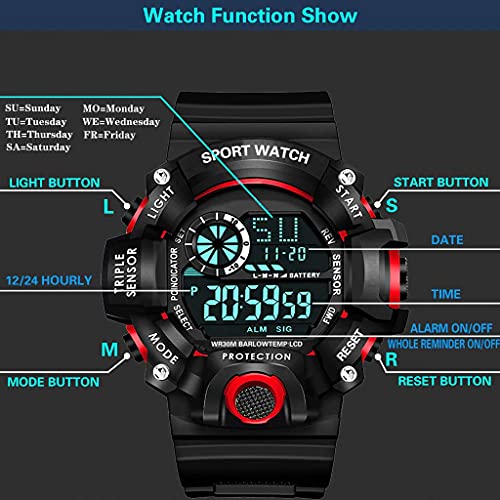 REDUX Digital Digital Watch Shockproof Multi-Functional Automatic 5 Color Army Strap Waterproof Digital Sports Watch for Men's Kids Watch for Boys Watch for Men - Image 4