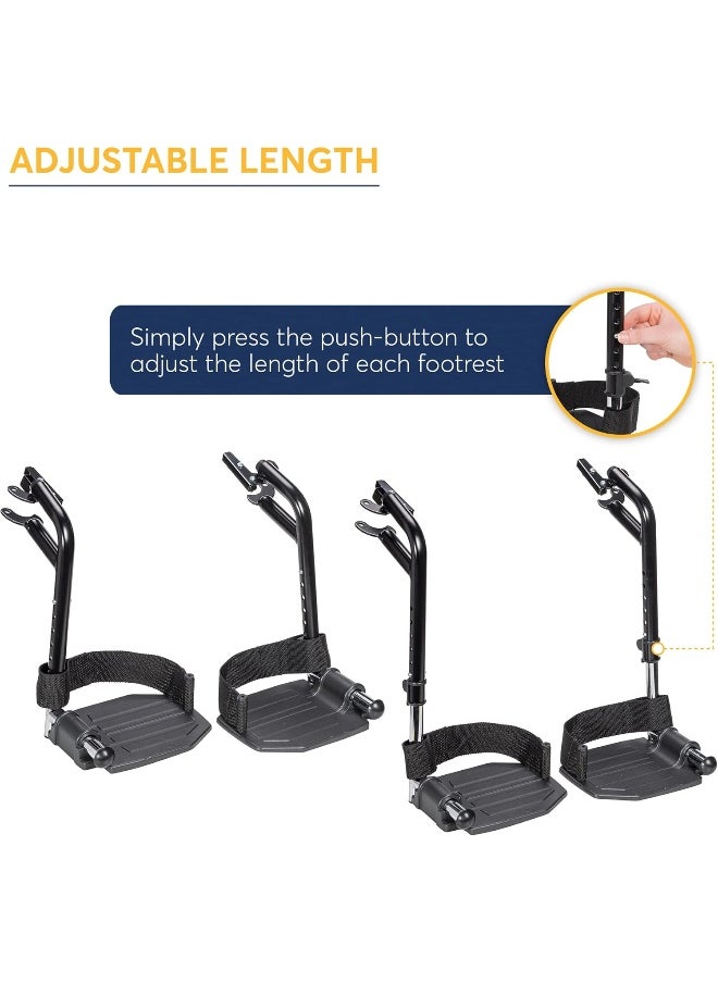 Drive Medical - Drive Medical STDSF-TF Swing Away Footrests, Black - Image 1