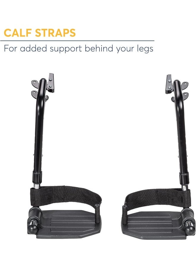 Drive Medical - Drive Medical STDSF-TF Swing Away Footrests, Black - Image 1