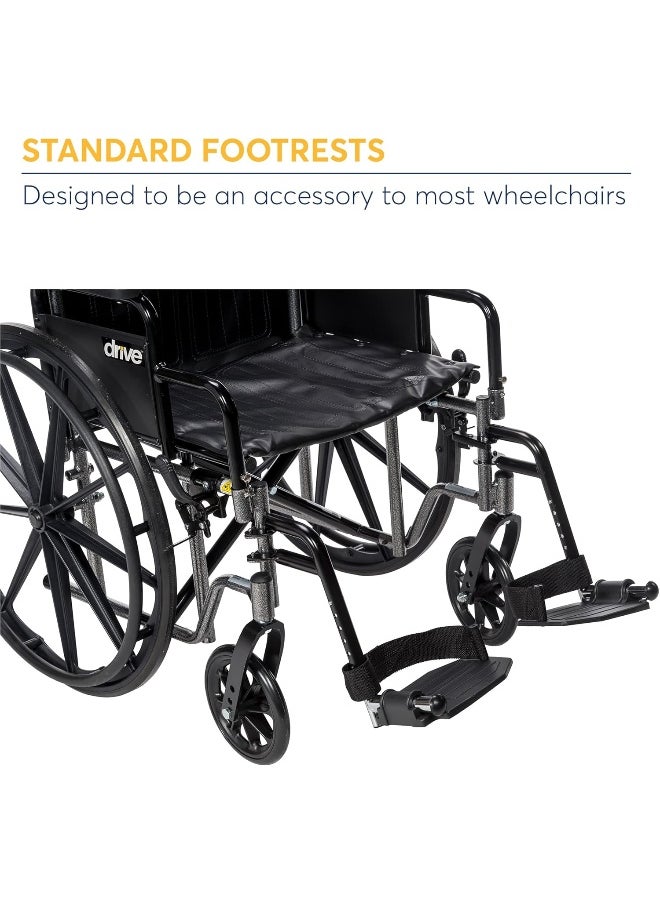 Drive Medical - Drive Medical STDSF-TF Swing Away Footrests, Black - Image 1