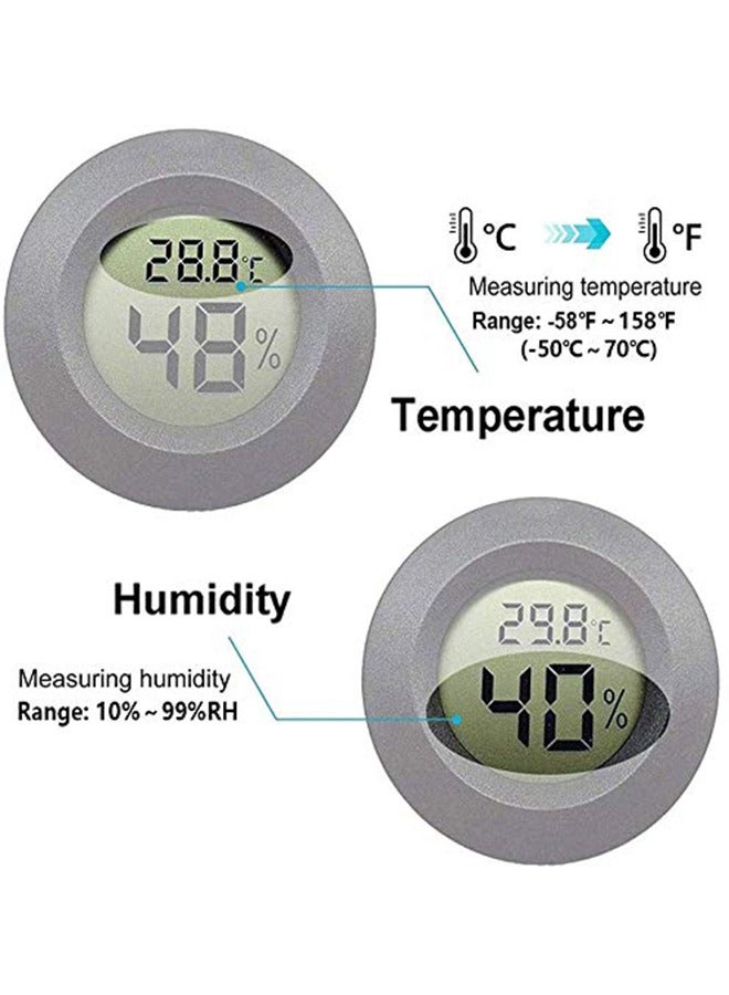 إسكدنيا 2 قطعة مصغرة الرقمية الرطوبة، ميزان الحرارة في الأماكن المغلقة، للتحويل فهرنهايت أو مئوية - Image 4