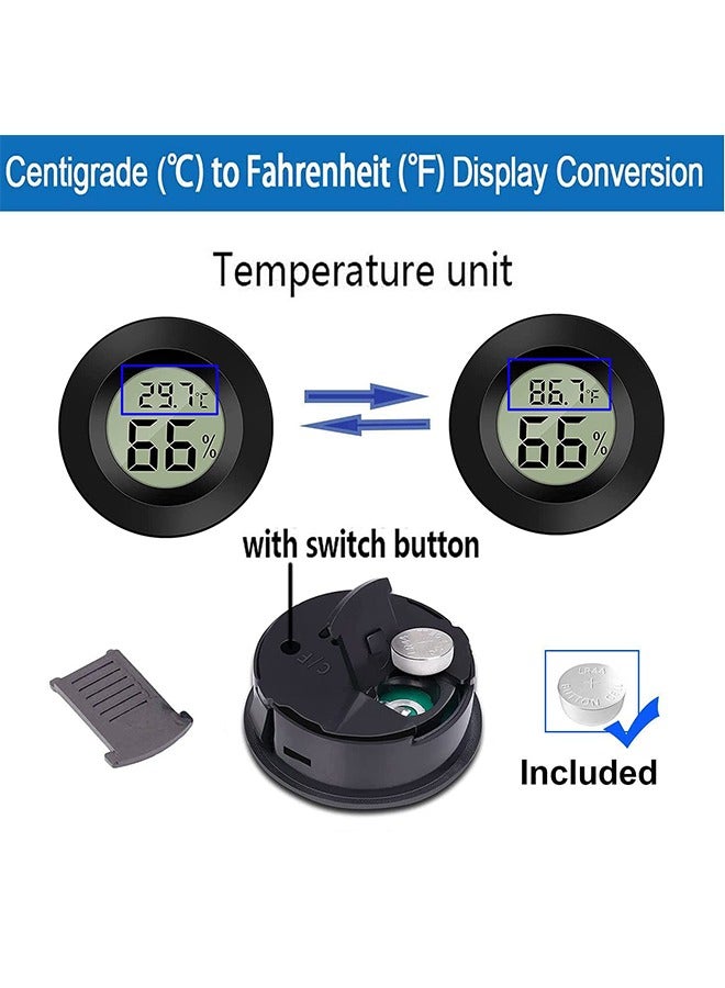إسكدنيا 2 قطعة مصغرة الرقمية الرطوبة، ميزان الحرارة في الأماكن المغلقة، للتحويل فهرنهايت أو مئوية - Image 3
