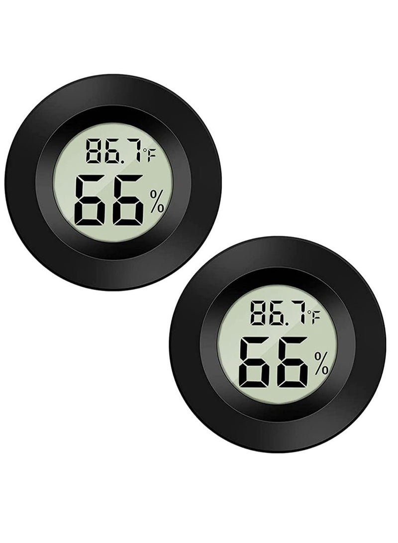 إسكدنيا 2 قطعة مصغرة الرقمية الرطوبة، ميزان الحرارة في الأماكن المغلقة، للتحويل فهرنهايت أو مئوية - Image 1