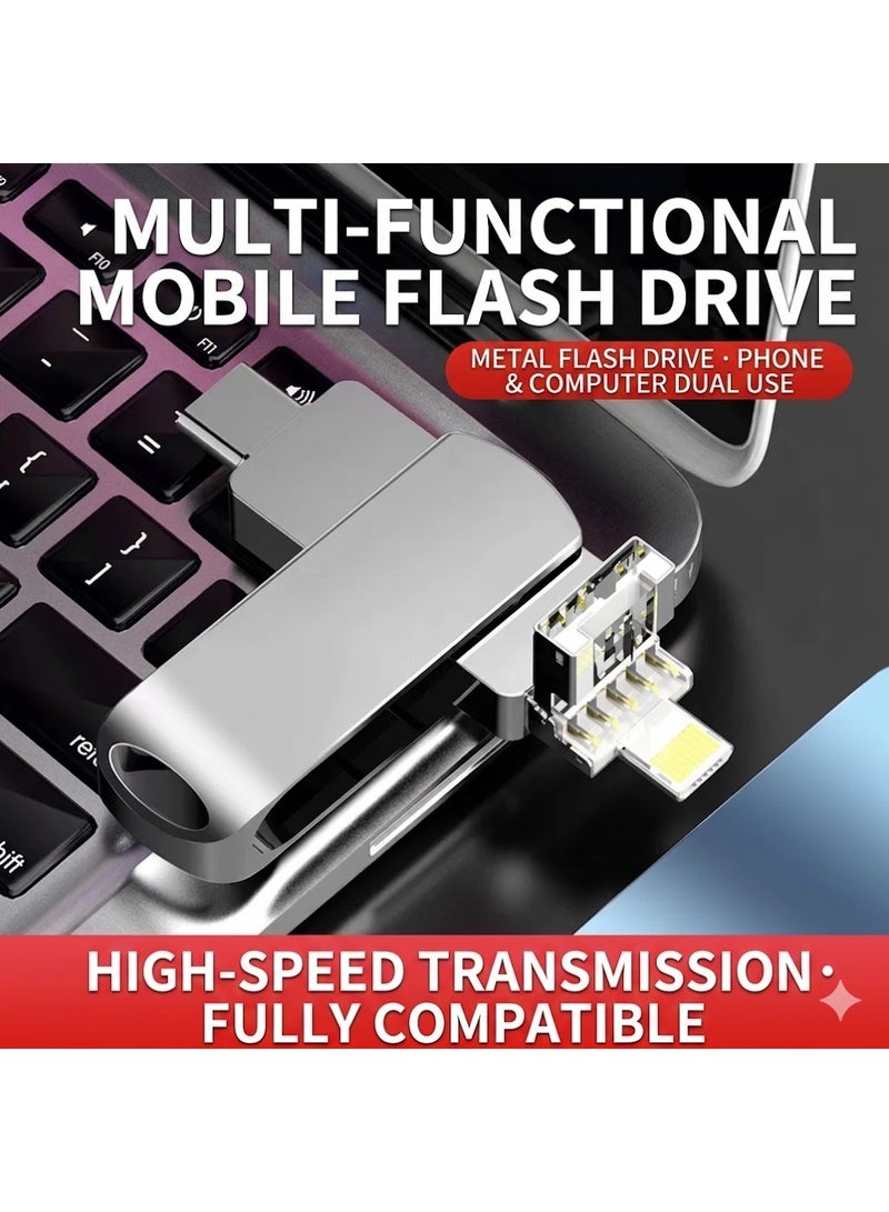 Premium 2TB 4-in-1 Metal USB Drive – Multi-Interface Storage Solution - Image 2