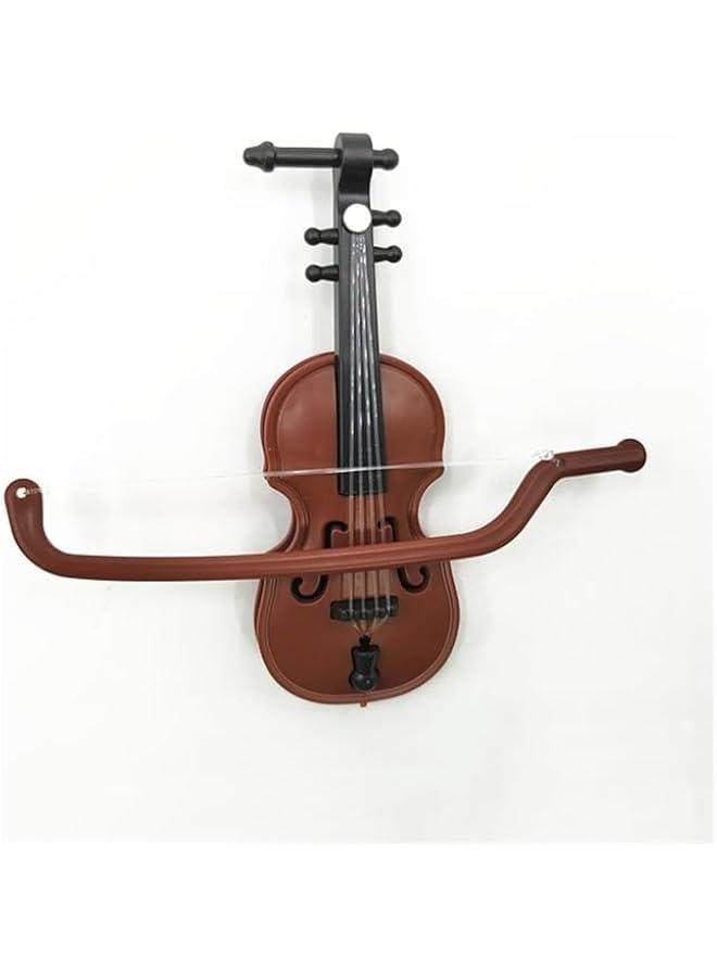 Generic Brown Miniature Violin with Stand, Bow and Case  Mini Musical Instrument for Dollhouse Decoration and Collectors Home Decoration Acoustic Violins, Orchestral Strings  - Image 1