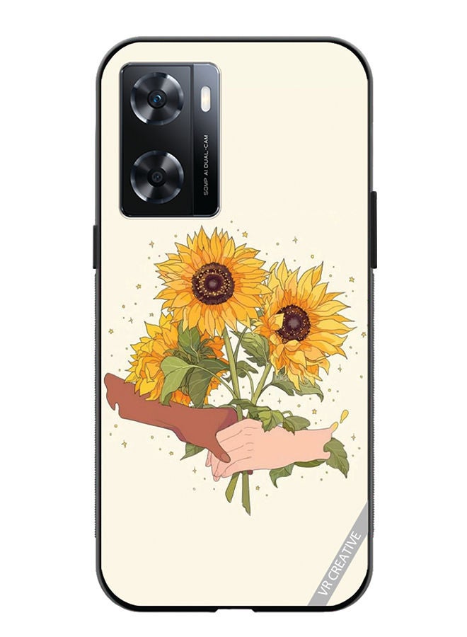 VR CREATIVE Protective Case Cover For OnePlus Nord N20 SE Sunflower With Hands Design Multicolour - Image 1