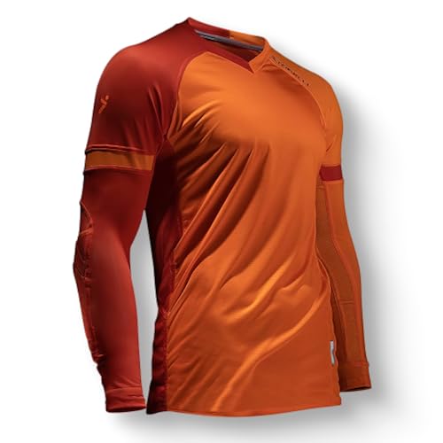 Storelli ExoShield Gladiator Goalkeeper Jersey HighImpact Protection SweatWicking Breathable Athletic Shirt for Soccer HeavyDuty Sports Orange Extra Large - Image 1