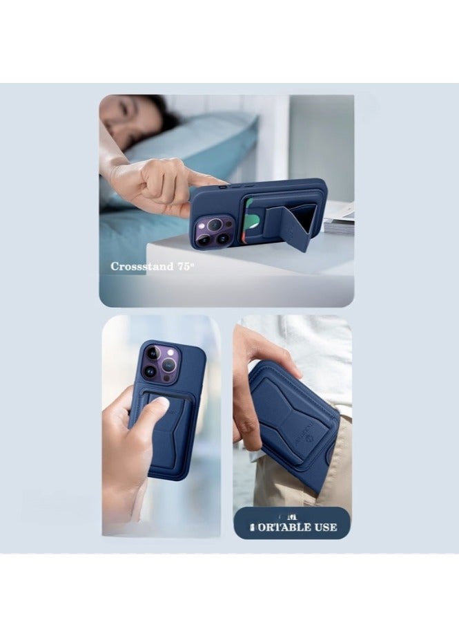 Houmt iPhone 14 Pro Max Case Cover Shockproof Back Card Storage & case built-in Stand PU leather for a stylish look Back Cover For iPhone 14 Pro Max 6.7-inch - Image 5