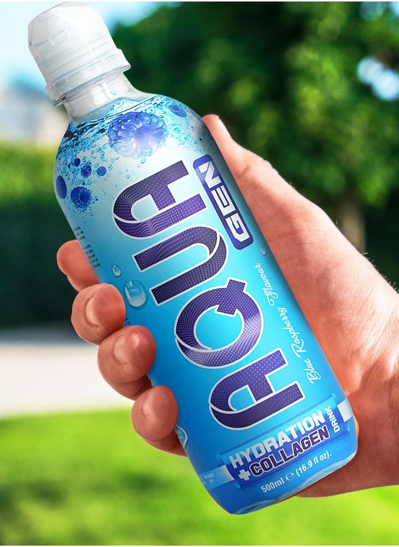 Aqua - Aqua Gen Hydration Collagen Drink - Blue Raspberry - (Pack of 6) - Image 1