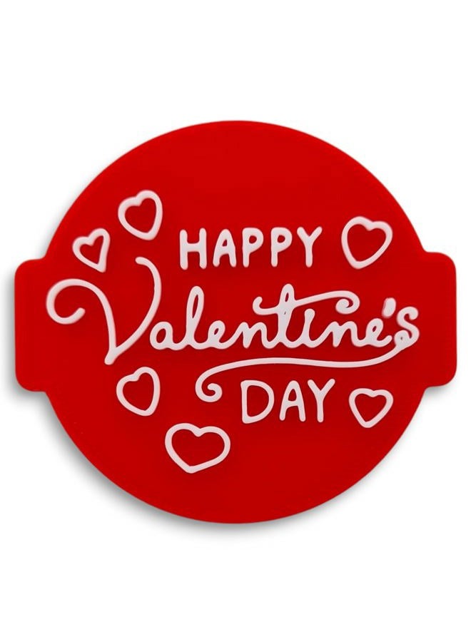 1066 Factory Generic3 Happy Valentines Day HV03 - Embosser/Stamp for Fondant, Icing, Cupcake, Cake, Decoration - Image 1