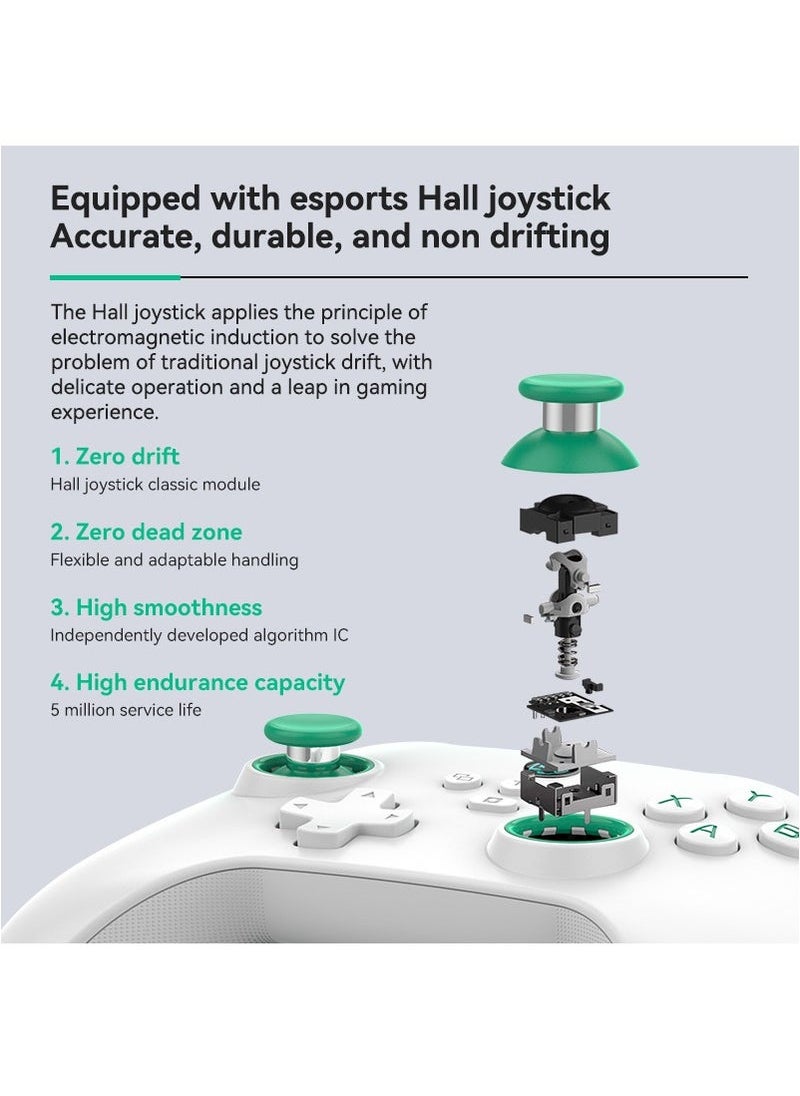 ماركة غير محددة Z03 Wireless Game Controller with Hall Joysticks, Dual Trigger Keys, and Motion Sensing, for SWITCH, Android, iOS, PC Game Controllers (Black)  - Image 4