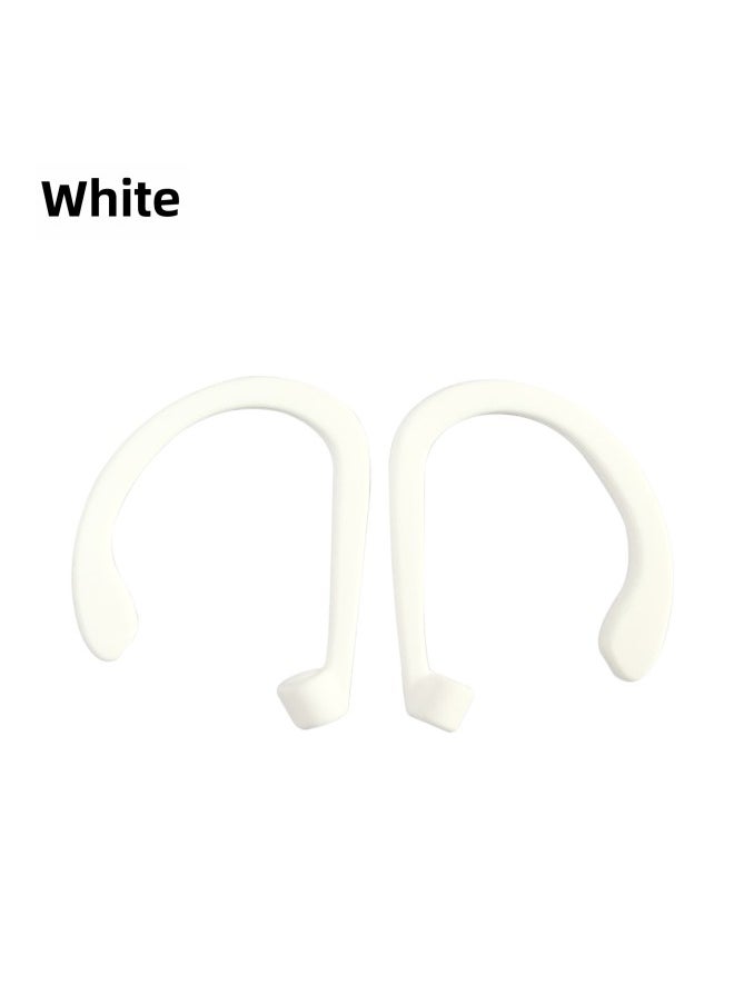 Generic - Suitable For Air Pods Anti-lost Ear Hanging Apple Bluetooth Headset Sports Anti-lost Wireless Ear Hanging Silicone Ear Hanging-Color:White Left And Right Pair (naked)-Model:General - Image 1