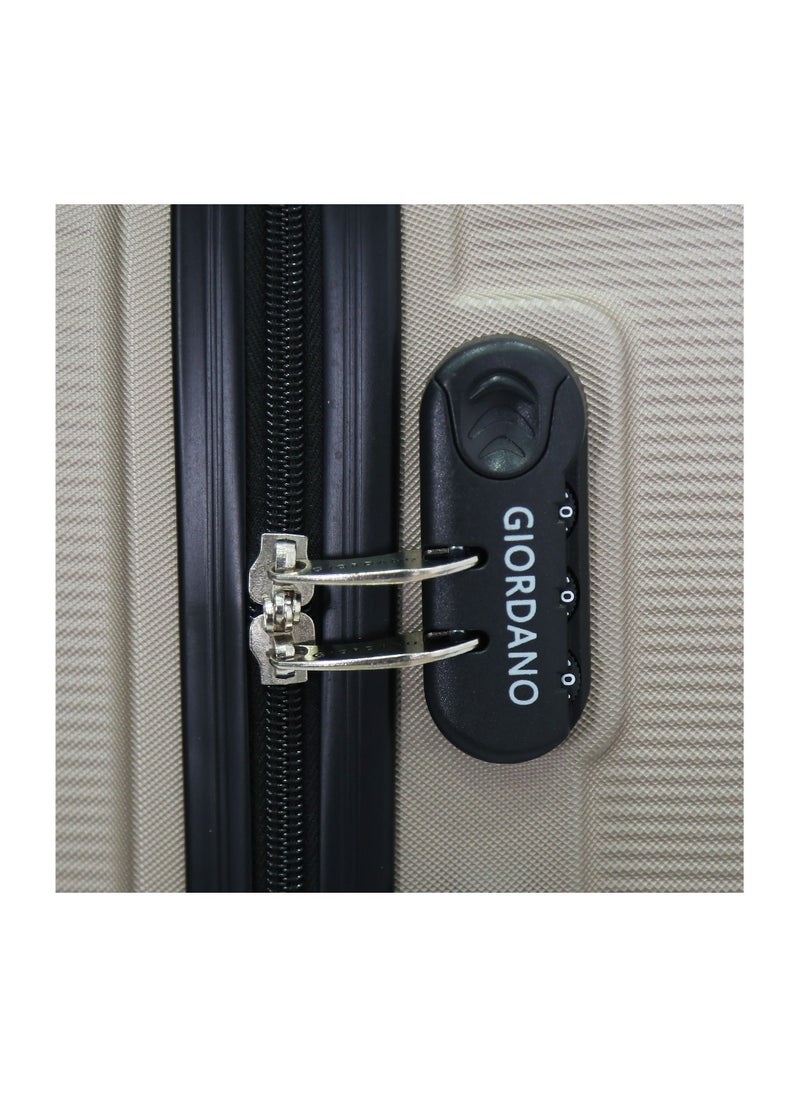 GIORDANO Giordano Luggage Bags Hardside Spinners Trolley 3 PCS Set,Champagne  - Image 5