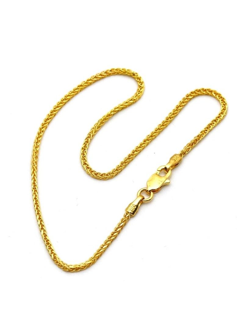 Gold Zone - Real Gold Wide Wheat Bracelet - Image 1