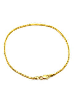 Real Gold Wide Wheat Bracelet
