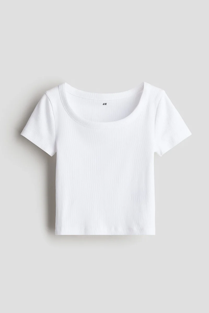 H&M Ribbed jersey top