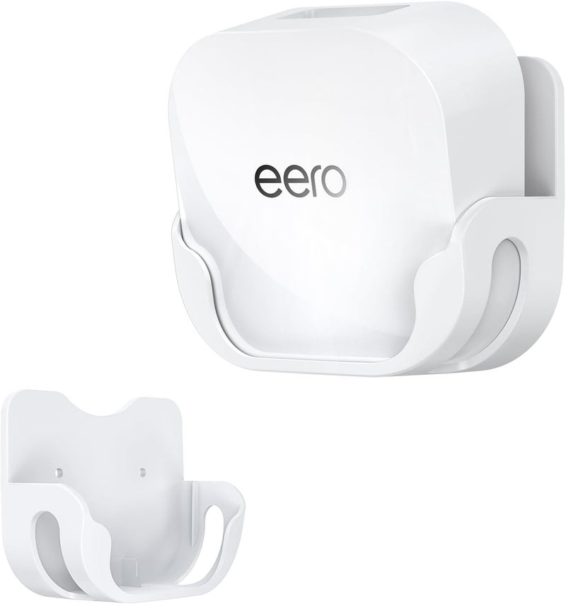 XLTTYWL مجموعة تركيب الحائط ® لموجه شبكة Wi-Fi 7 من eero 7، أبيض، عبوة فردية | مناسبة لموجه eero 7 Wi-Fi 7 وموسع الإشارة، إدارة كابلات مخفية، تصميم موفر للمساحة، تركيب آمن على الحائط - Image 1