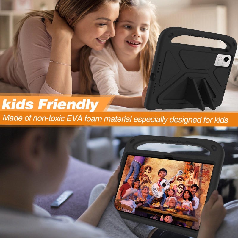 إيروريكس جراب تابلت مقاوم للصدمات من مادة إي في إيه مع حامل لجهاز Honor Pad X9A / X9 Pro 2025 (أسود) - Image 5