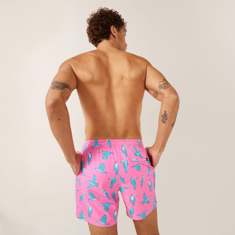 Chubbies Mens Swim Trunks â€“ Mens Swim Shorts with 4-Way Stretch, 5.5â€ Beach Shorts with Elastic Waist, Drawstring, Mesh Lining, UPF 50+ (The Toucan Do Its, Medium) - Image 2