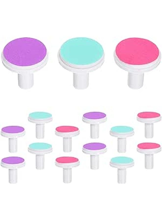 18Pcs Electric Nail File Replacement Heads with Red Purple Green Pads for Newborns Age 1 12 Months - Image 1