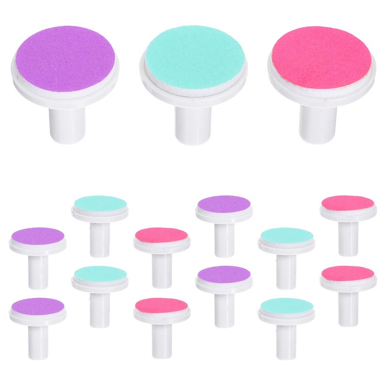 18Pcs Electric Nail File Replacement Heads with Red Purple Green Pads for Newborns Age 1 12 Months - Image 2