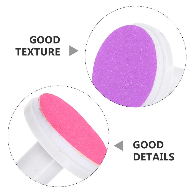 18Pcs Electric Nail File Replacement Heads with Red Purple Green Pads for Newborns Age 1 12 Months - Image 4