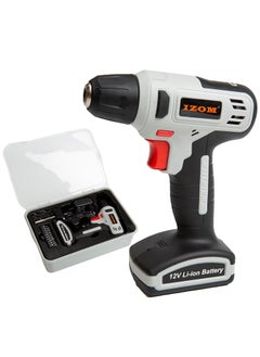 IZOM IZOM 12V Cordless Drill Driver With Accessories 10 Mm Chuck Size Black  - Image 1